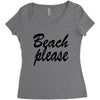 beach please Women's Triblend Scoop T-shirt