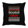 santa only comes once a year grandad is always here to cheer Throw Pillow