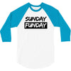 sunday funday t shirt funny jersey shore football 3/4 Sleeve Shirt