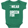 i wear emerald green for liver cancer awareness Baby Bodysuit