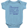 The Universe Is Made Of Protons Neutrons Elektrons And Morons Baby Bodysuit