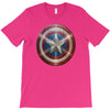 cotton captain america shield distressed, ideal gift or present T-Shirt
