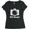 oh snap camera Women's Triblend Scoop T-shirt