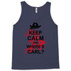 keep calm and where's carl tshirt the walking zombie tee apocalypes fu Tank Top