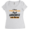 I Have Two Titles Dad And Arborist And I Rock Them Both Women's Triblend Scoop T-shirt