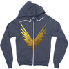 the fly bird   maverick jake paul   gold Zipper Hoodie