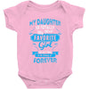My Daughter Is Totally My Most Favorite Girl Baby Onesie