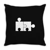 rude jigsaw ideal birthday present or gift Throw Pillow