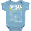 April Girl Facts Taurus Baby Onesie