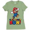 run, mario run Ladies Fitted T-Shirt