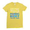 fishing buddy Ladies Fitted T-Shirt