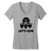 let's cook (2) Women's V-Neck T-Shirt