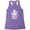 aliens we dont believe in humans Racerback Tank