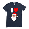 i love santa noel Ladies Fitted T-Shirt