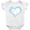 Baby Boy with Heart Any Name Customized Baby Bodysuit