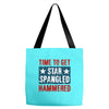 star spangled hammered Tote Bags