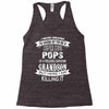 Super Cool Pops Of A Freaking Awesome Grandson Racerback Tank