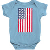 t-rex vintage american flag Baby Bodysuit