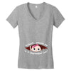 September Peeking Out Baby Girl Women's V-Neck T-Shirt