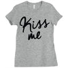 kiss me Ladies Fitted T-Shirt
