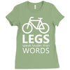 legs speak louder than words bicycle cycling Ladies Fitted T-Shirt