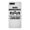 never underestimate an old man who was born in january iPhone 7 Plus Case