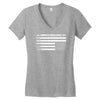 Vintage Usa Flag Women's V-Neck T-Shirt