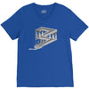 some game involving falling blocks in the style of m.c. escher V-Neck Tee