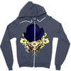 thug skull. Zipper Hoodie