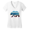 wild bear Women's V-Neck T-Shirt