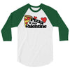 pizza is my valentine 3/4 Sleeve Shirt