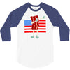 bacon american flag dab 3/4 Sleeve Shirt