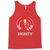 he might find a rabbit in there but hell never find dignity Tank Top