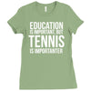 education is important but tennis is more importanter Ladies Fitted T-Shirt