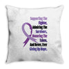 supporting the fighter, admiring the survivors, honoring the taken Throw Pillow