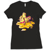 hot macs wrestling in cheese Ladies Fitted T-Shirt