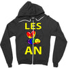 gay pride parade lgbt lesbian gay bi trans queer pan light Zipper Hoodie