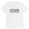 im not an alcoholic im a drunk t shirt x large funny beer pong keg par V-Neck Tee