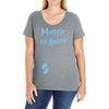 Muggle On Board Blue Ladies Curvy T-Shirt