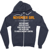 November Girl Hated By Many Zipper Hoodie