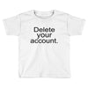 delete your account Toddler T-shirt