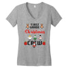 first grade christmas crew Women's V-Neck T-Shirt