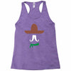 ladies sombrero  funny retro mexico mustache designer Racerback Tank