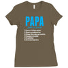 Papa Noun Definition Ladies Fitted T-Shirt