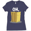 oh hay oh hey girl boy funny pun Ladies Fitted T-Shirt