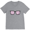 kacamata bujur V-Neck Tee