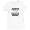 criticize Ladies Fitted T-Shirt