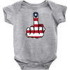 Middle Finger USA Flag Baby Onesie