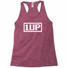 1 up funny video game Racerback Tank