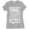 This Girl Is Taken By A Super Sexy November Boyfriend Ladies Fitted T-Shirt